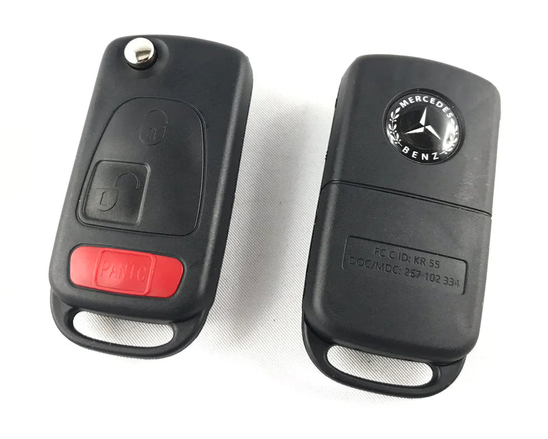 1996-2008 Mercedes SLK Chrysler Crossfire 3-Button Flip Key HU64 PCF7935 (44)Chip for KR55