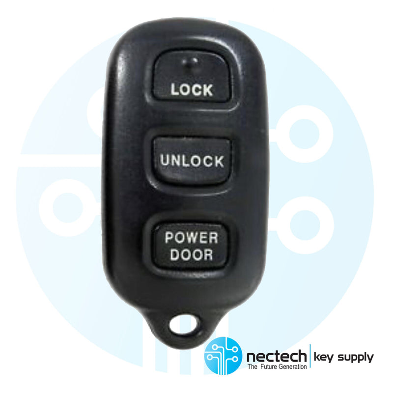 1999 - 2003 Toyota Sienna Remote Control Key Fob Lock / Power Door FCC: GQ43VT14T