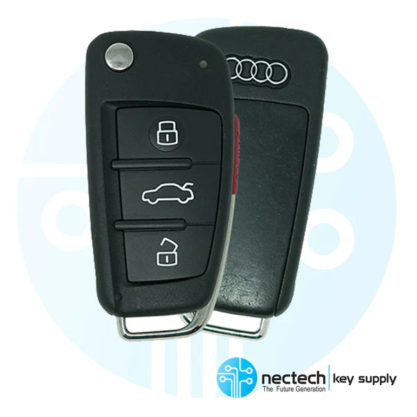 2005-2010 Audi / 4-Button Flip Key / PN: 8P0 837 220E / NBG009272T / 3