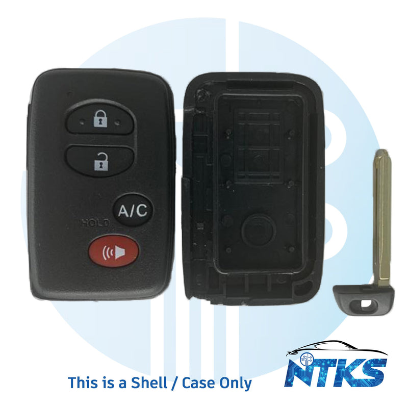 2007 - 2015 CARCASA para Toyota Smart Key para HYQ14AAB / HYQ14ACX/ A/C de 4 botones