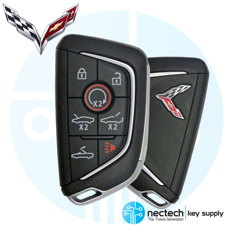 2020 - 2022 NEW Chevrolet Corvette C8 Smart Proximity Key 7B (Crome Logo)  FCC: YG0G20TB1