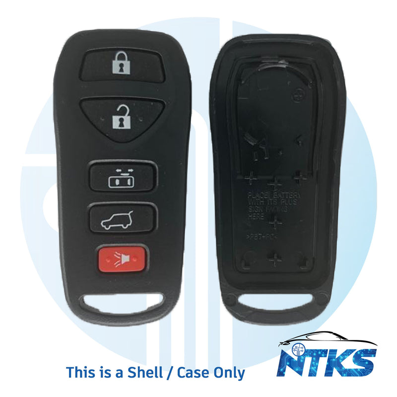 2004 - 2010 SHELL for Nissan Quest Remote Control - 5-Buttons