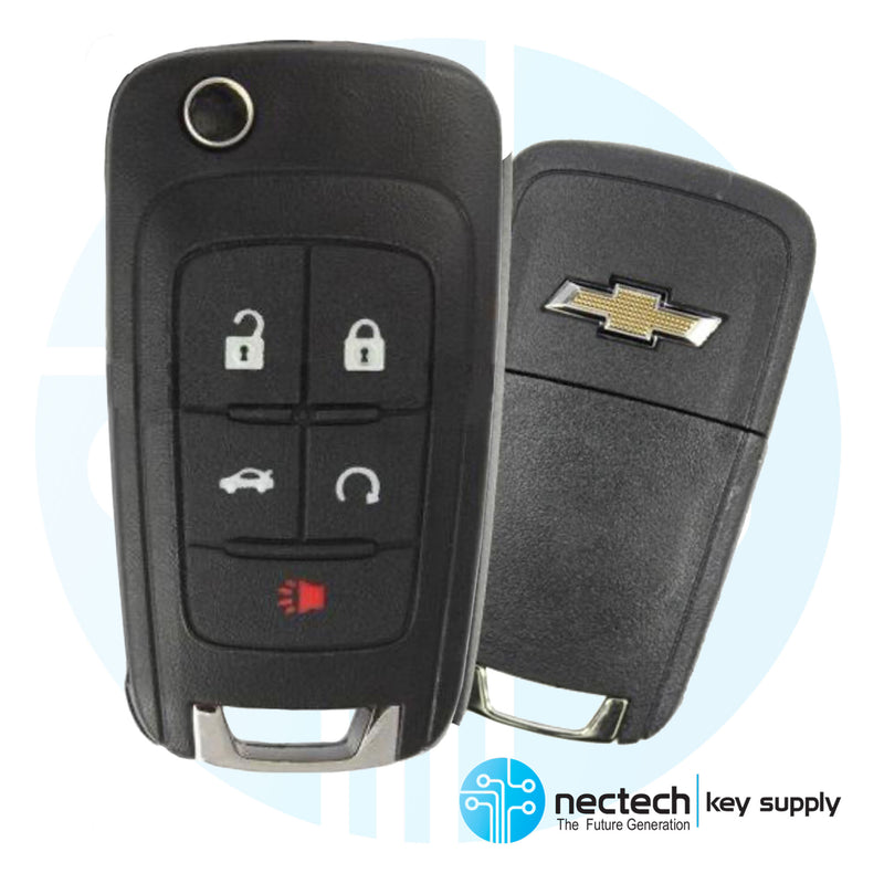2010 - 2019 Chevrolet GM Flip Key PEPS Smart Key 5 Buttons FCC: OHT01060512 PN: 13584829
