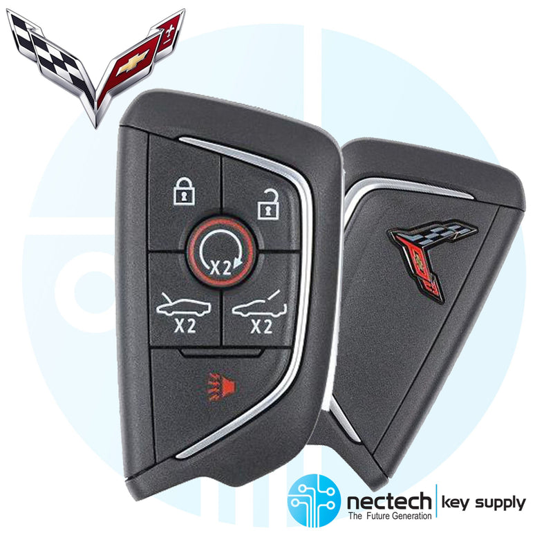 2020 - 2021 Chevrolet Corvette C8 Smart Proximity Key 6B (Crome Logo)  FCC: YG0G20TB1