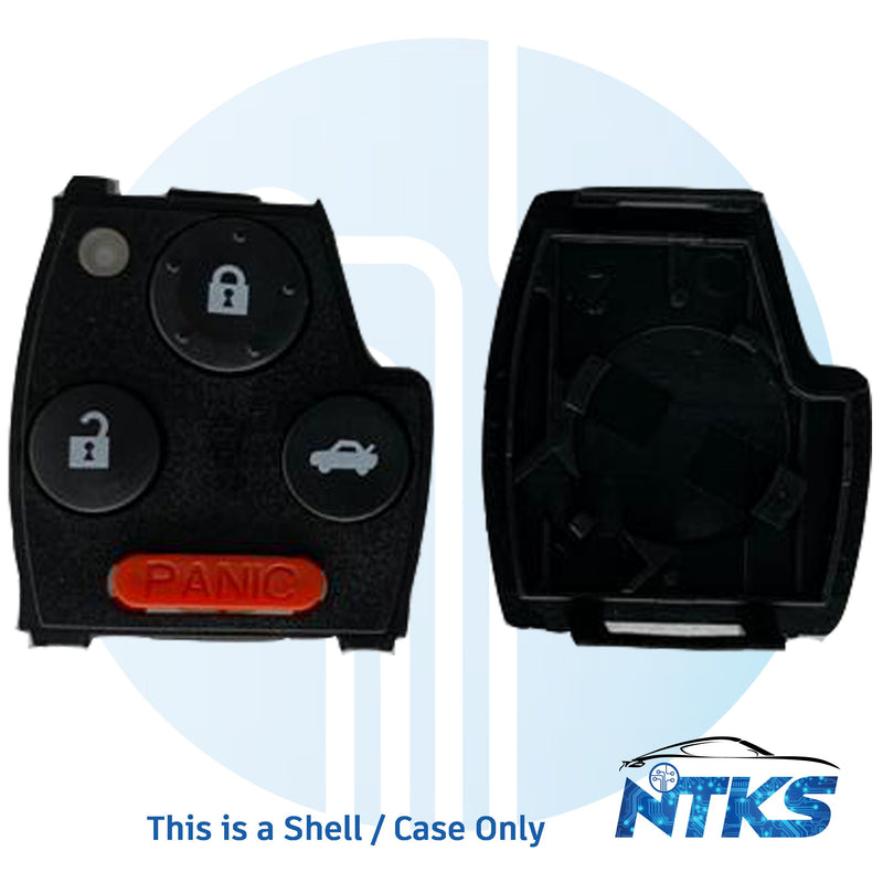 2003 - 2013 SHELL for Honda Remote Case / 4-Buttons ( With Chip Holder )