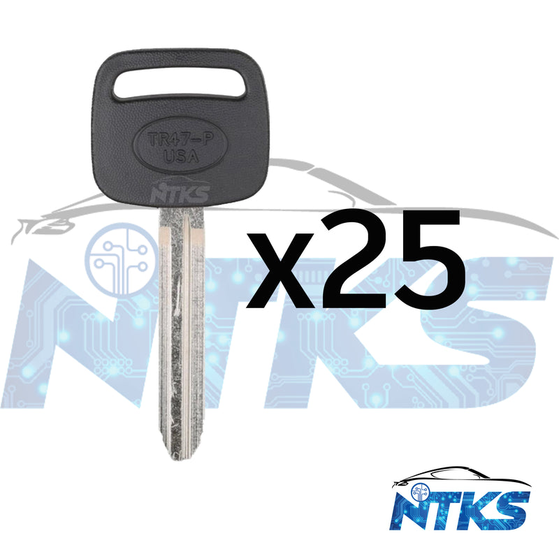 25 KEY BLANK TR47-P Transponder Key NON-CHIP