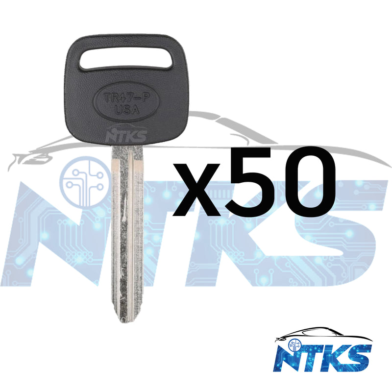 50 KEY BLANK TR47-P Transponder Key NON-CHIP