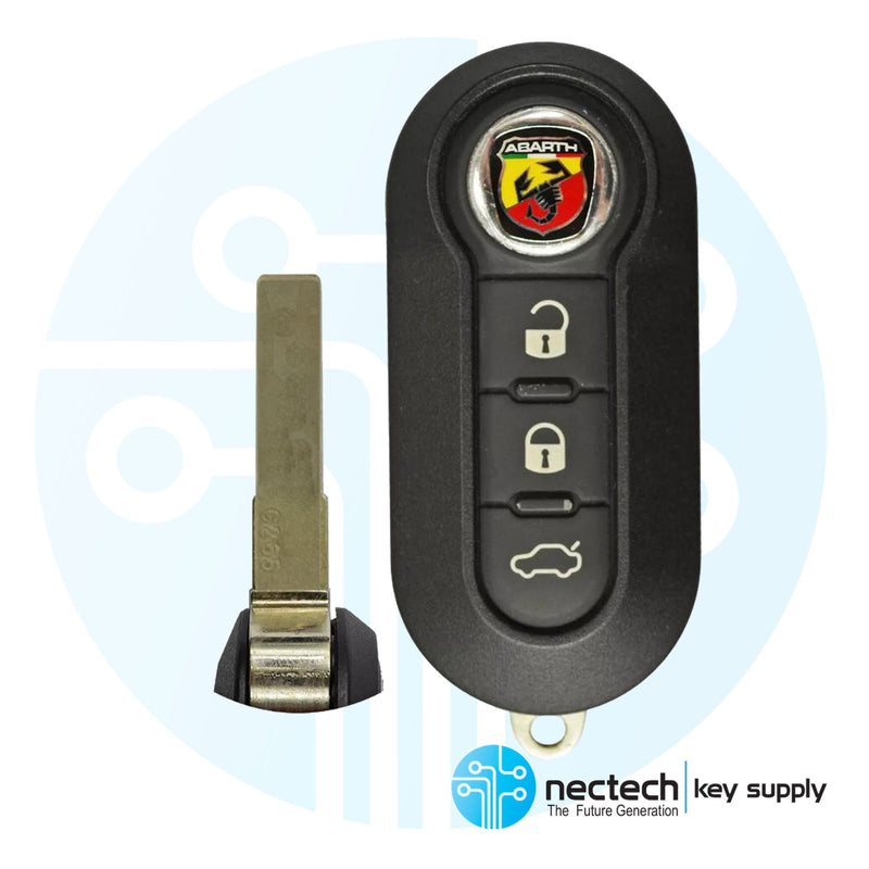 2014 - 2018 Fiat Abarth 500 Remote Flip Key FCC: LTQF12AM433TX