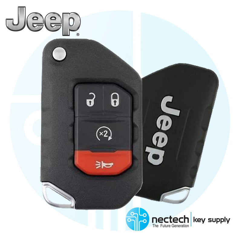 2018 - 2021 NUEVO Jeep Wrangler Remote Smart Flip Key FCC: OHT1130261- 4B - 433Mhz