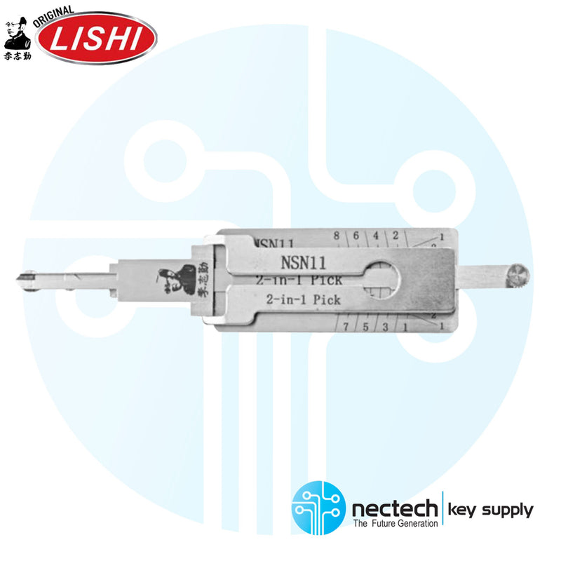 Original Lishi NSN11 2-in Pick Ignition Enabled