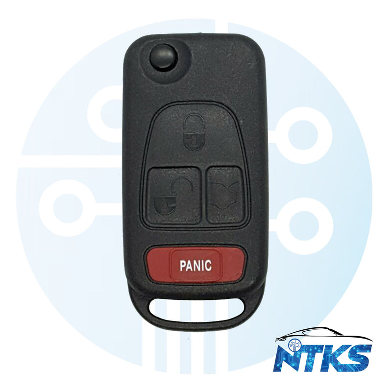 KR55 MERCEDES ML W163 4 BUTTON FLIP KEY HU64 /PCF7935